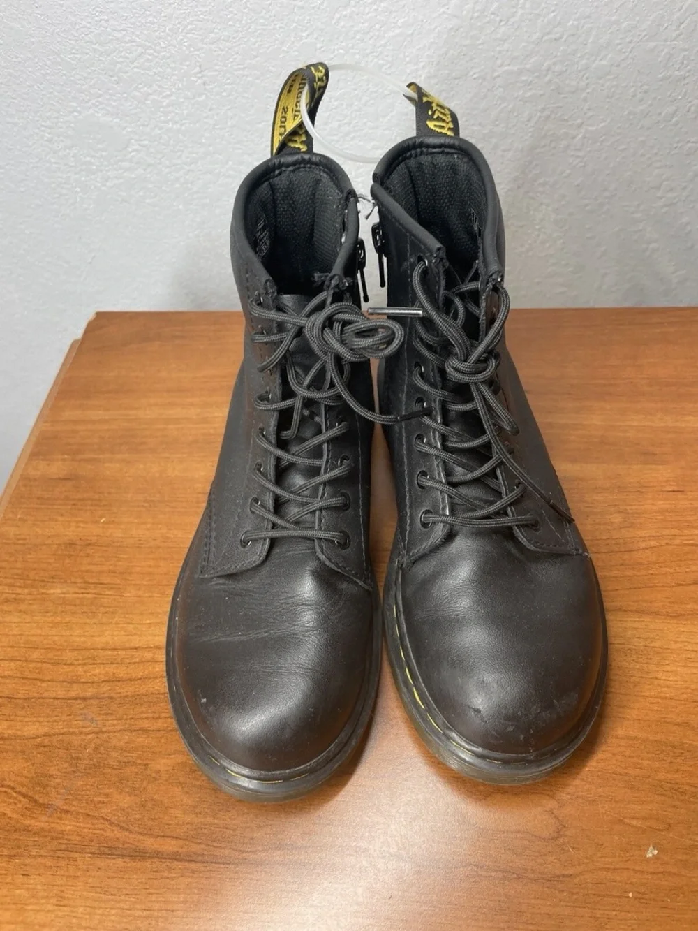 Dr. Martens Kids 1460 Junior Black Leather Lace-Up Boots Size 3